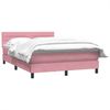 vidaXL Boxspringbett mit Matratze Rosa 140x220 cm Samt 3316358 Bild 3