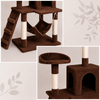 belviona Katzenkratzbaum, Kletterbaum für Katzen mit Höhle, Hängematte, Treppe & Liegeplattform, 133 cm, braun Bild 4