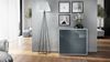 Vladon Sideboard Ben, Kommode mit 2 Türen und 2 Schubladen, Weiß matt/Grau Hochglanz (79 x 74 x 36 cm) Bild 3