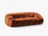 Micadoni Sofa Diana 3-Sitzer Strukturierter Samtstoff Terrakotta Bild 2