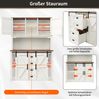 Hohes Sideboard mit LED-Beleuchtung, 115x40x174,7 cm, weiß, MDF/Metall Bild 5