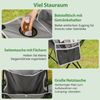 2er Set Strandstuhl faltbarer Picknickstuhl mit 5 Positionen verstellbarer Rückenlehne mit Armlehnen Grau Bild 5
