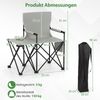 2er Set Strandstuhl faltbarer Picknickstuhl mit 5 Positionen verstellbarer Rückenlehne mit Armlehnen Grau Bild 2