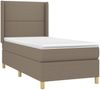vidaXL Boxspringbett mit Matratze & LED Taupe 90x190 cm Stoff 3138761 Bild 4