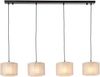 Brilliant Leuchten No. 99482-09 Pendelleuchte Odar 4-flammig E27 schwarz beige Bild 2