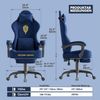Huracan Gaming-Stuhl Massage Gaming Sessel mit Fußstütze 90-135° Rückenlehne einstellbar, Bürostuhl Ergonomisch,Verstellbarem Lenden- & Kopfkissen,mit Fußstütze Bild 2