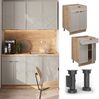 Küchenunterschrank Fame-Line GrauBeige 60 cm mit Schublade, ohne Arbeitsplatte Vicco Bild 2