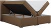 Boxspringbett, Matratze und Topper, zwei Bettkästen - LOPE - 200x200cm - Braun Kunstleder - H4 Bild 4