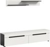 Lowboard inkl. Wandboard (B/H/T: 170x38x33 cm) in weiß Nachbildung Bild 1