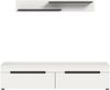 Lowboard inkl. Wandboard (B/H/T: 170x38x33 cm) in weiß Nachbildung Bild 2