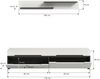 Lowboard inkl. Wandboard (B/H/T: 170x38x33 cm) in weiß Nachbildung Bild 4