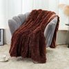 Rosnek Tagesdecke Warm, Flanell, lang zottelig flauschig, für Sofabettdecke Babydecke Bild 1