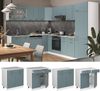Küchenunterschrank R-Line Blau-Grau 80 cm , AP Eiche Vicco Bild 2