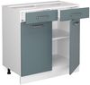 Küchenunterschrank R-Line Blau-Grau 80 cm , AP Eiche Vicco Bild 4