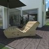 Relaxliege "Sigi" Gartenliege Massivholz Zirbe gerade 90cm Bild 3