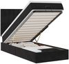 vidaXL Ottoman-Bett mit Matratzen & LEDs Schwarz 90x190 cm Samt 3314434 Bild 2