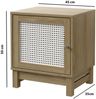 Casâme Nachttisch mit 1 Tür Rattanimitat - Helles Holz Bild 5