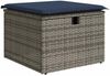 vidaXL 6-tlg. Garten-Sofagarnitur mit Kissen Grau Poly Rattan 3325427 Bild 5