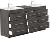 Stand Badmöbel Cosmo Modern SoftClose anthrazit gemasert : Anthrazit gemasert Bild 4