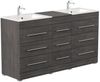 Stand Badmöbel Cosmo Modern SoftClose anthrazit gemasert : Anthrazit gemasert Bild 3