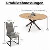 Jiexi Essgruppe Tisch-und Stuhlset, Ausziehbarer Esstisch (110-150 cm) mit 4-6 Stühlen Bild 3