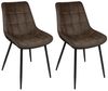 JEOBEST Esszimmerstuhl Küchenstuhl Eleganter Polsterstuhl am Esstisch, (Set, 2 St), Sitzfläche aus Samt, Metallbeine Wohnzimmerstuhl Bild 5