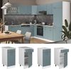 Küchenunterschrank R-Line Blau-Grau 40 cm ohne Arbeitsplatte Vicco Bild 2