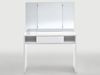 Schminktisch >Sally< in Weiß Edelglanz - 100x137,5x44cm (BxHxT) Bild 5
