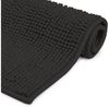 Beautissu Badematte rutschfest 50x50 cm Chenille Badezimmerteppich Flauschig Badteppich rutschfest waschbar Badvorleger Bad Teppich Badezimmer Duschvorleger Badematte Schwarz – BeauMare WR Bild 2