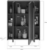 Badezimmerspiegelschrank >Linus< in Schwarz / Spiegelglas - 60x70x18cm (BxHxT) Bild 4