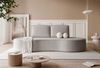 Sofa Designersofa ARLET 3-Sitzer in Stoff Riviera Hellgrau Bild 3