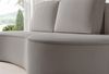 Sofa Designersofa ARLET 3-Sitzer in Stoff Riviera Hellgrau Bild 4