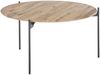 Couchtisch >ASSUAN< in eichenfarben, Massivholz/ Metall - 38x74cm (HxD) Bild 5