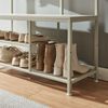 Garderobenständer Napinerg mit Spiegel und Schuhregal 185x98x34 cm Sandfarben [en. casa] Bild 3