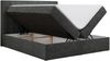 Boxspringbett - Polsterbett mit LED Kopfteil - GOLD-5 - 160x200cm - Dunkelgrau Stoff - H4 Bild 4