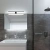 LED Bad Spiegelleuchte Badezimmer Beleuchtung Aufbau IP44 Schminklicht schwarz Bild 2