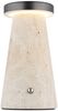 LED Tischleuchte, Akku, Touch, Travertine Stein, H 16 cm Bild 1