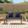 vidaXL Bänke für Outdoor 2 -Seater 116 x 56 x 75 cm Poly-Rattan 42025355 Bild 3