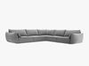 Micadoni Ecksofa Kaelle 7-Sitzer Samt Bluvel Grau Bild 2
