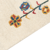 Gabbeh Teppich Wolle beige 80 x 150 cm Blumenmuster Hochflor HUSUNLU Bild 5