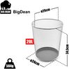 BigDean 4 Stück Papierkorb Mülleimer Büro silber 20L Draht – vielseitiger Mülleimer Bild 3