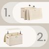 SONGMICS Aufbewahrungsboxen 3er-Set, Ordnungsbox, stapelbar mit Griffen, 43 x 30 x 30 cm, beige Bild 5