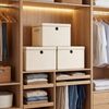 SONGMICS Aufbewahrungsboxen 3er-Set, Ordnungsbox, stapelbar mit Griffen, 43 x 30 x 30 cm, beige Bild 2