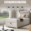 Best For Home Boxspringbett mit 7-Zonen-Bonellfederkernmatratze, Boxspringbett mit Matratze und Stauraum Bild 4