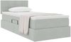 vidaXL Aufbewahrungsbett mit Matratze Hellgrau 90 x 190 cm Samt 3370725 Bild 3