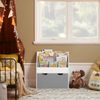 SoBuy KMB17-HG Kinder Bücherregal mit 3 Ablagefächern, 1 Schublade, Weiß/Grau Bild 2