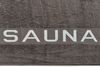 Castejo Saunatuch Saunatuch mit Webbordüre u. Schriftzug extra lang, extra lang, voluminös, flauschig, mit Einstickung Sauna Bild 2