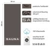 Castejo Saunatuch Saunatuch mit Webbordüre u. Schriftzug extra lang, extra lang, voluminös, flauschig, mit Einstickung Sauna Bild 4