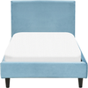 Bett mit Lattenrost FITOU 90 x 200 cm Samtstoff Hellblau Bild 5