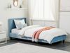 Bett mit Lattenrost FITOU 90 x 200 cm Samtstoff Hellblau Bild 3